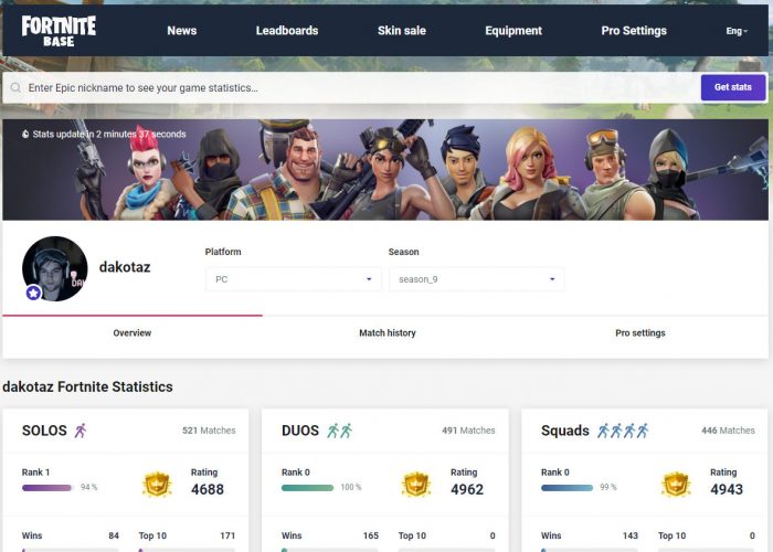 Fortnite Tracker: 3 sites para monitorar sua conta no battle royale –  Tecnoblog