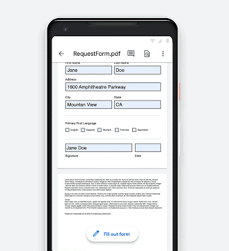 Google Drive - formulário em PDF