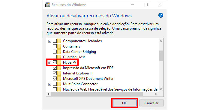 Windows 10 / Recursos do Windows / como criar uma máquina virtual