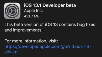 Antes mesmo do iOS 13 ser liberado a Apple já testa o iOS 13.1