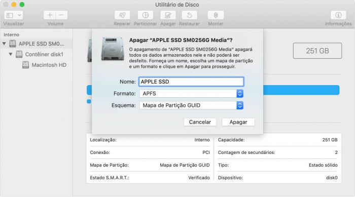 macOS / como formatar HD externo