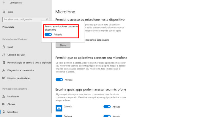 Windows 10 / como ativar o microfone do notebook 