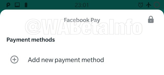 Facebook Pay no WhatsApp