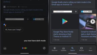Google volta a liberar modo escuro para app de buscas e Assistente