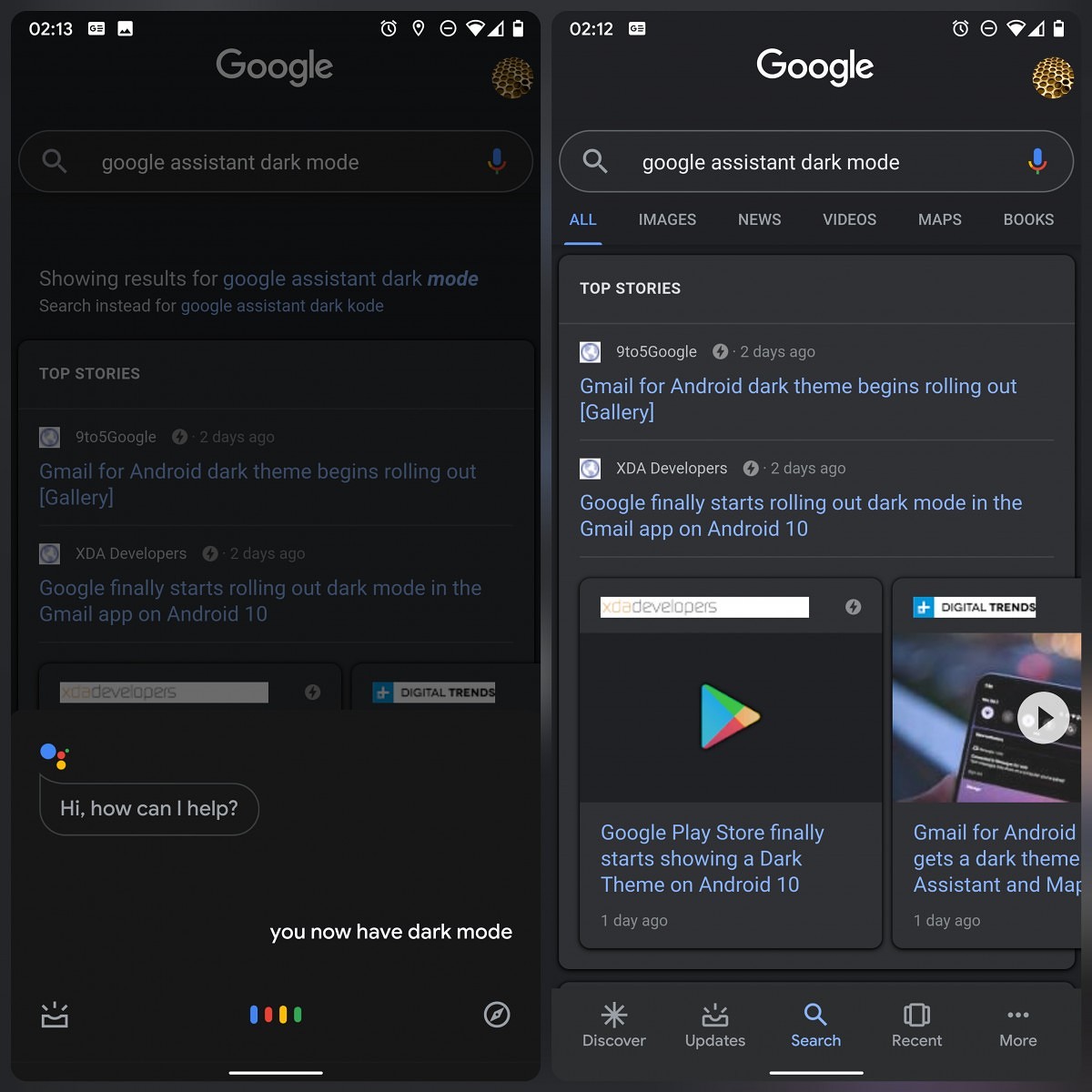 Google Volta A Liberar Modo Escuro Para App De Buscas E Assistente