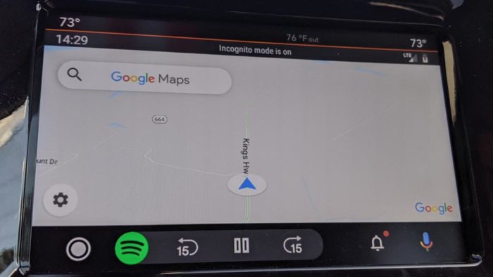 Modo anônimo do Google Maps no Android Auto