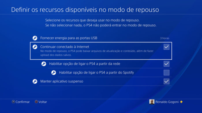 Configurar modo de repouso do PS4 / ps4 download remoto