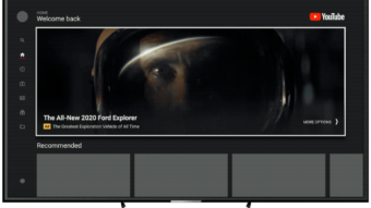 YouTube terá anúncios enormes na interface para TV