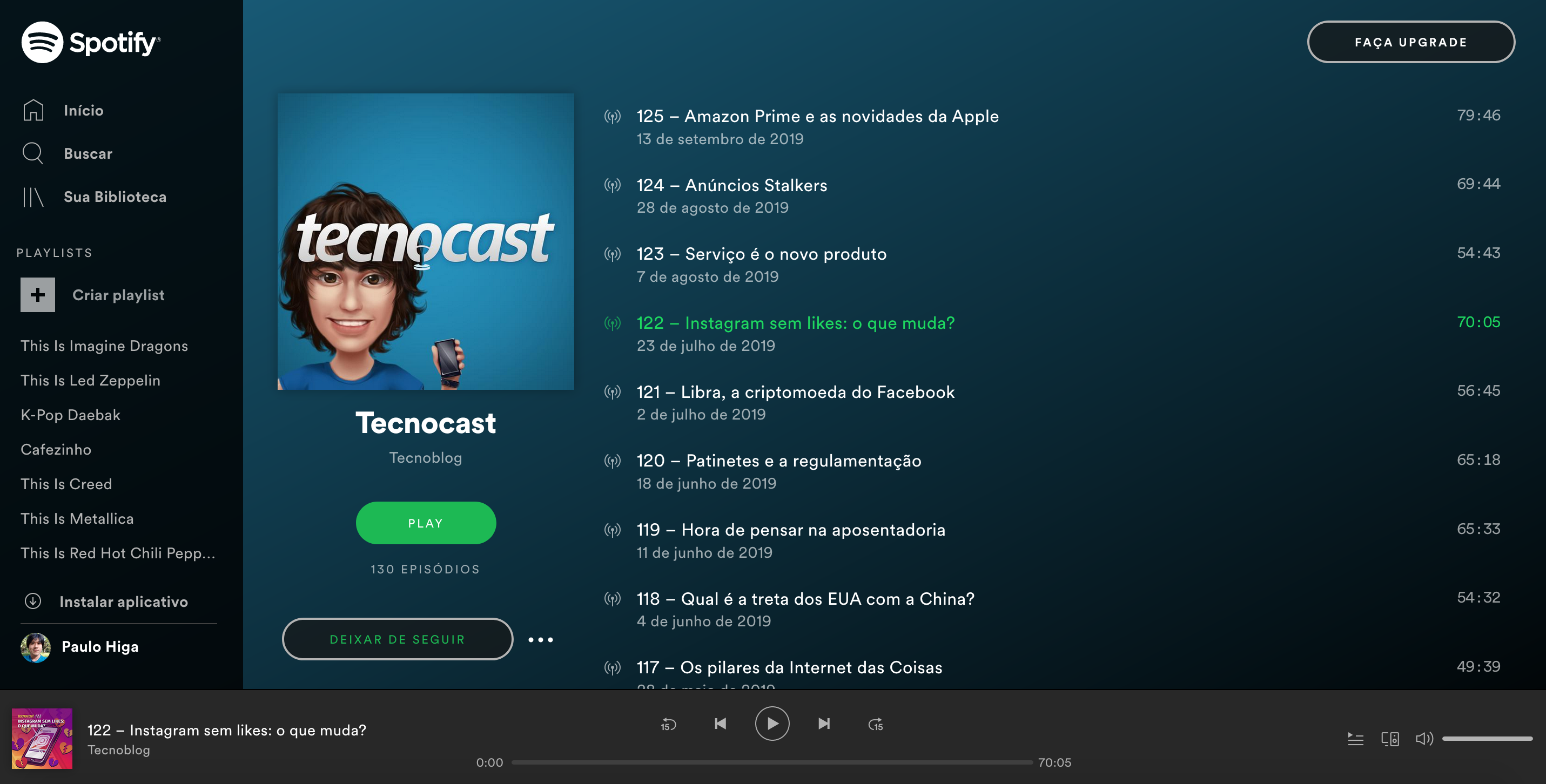 Spotify permite adicionar episódios de podcasts a playlists