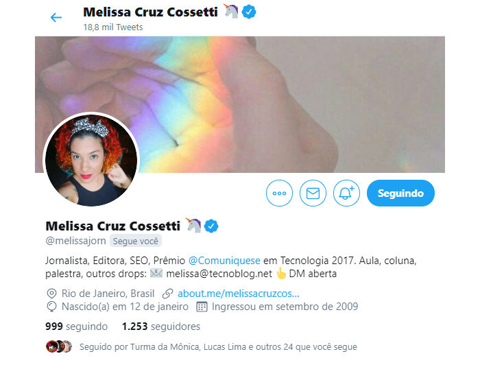 Twitter Melissa / bio instagram twitter