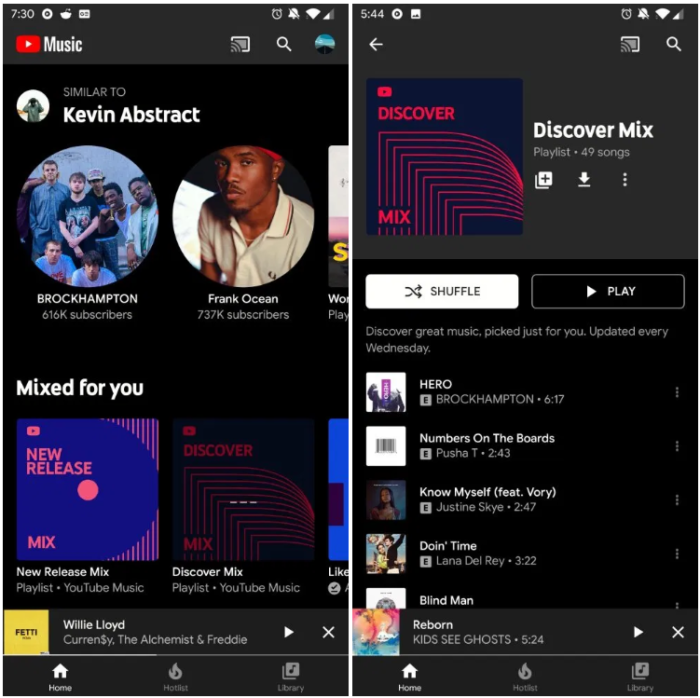 youtube music discover mix
