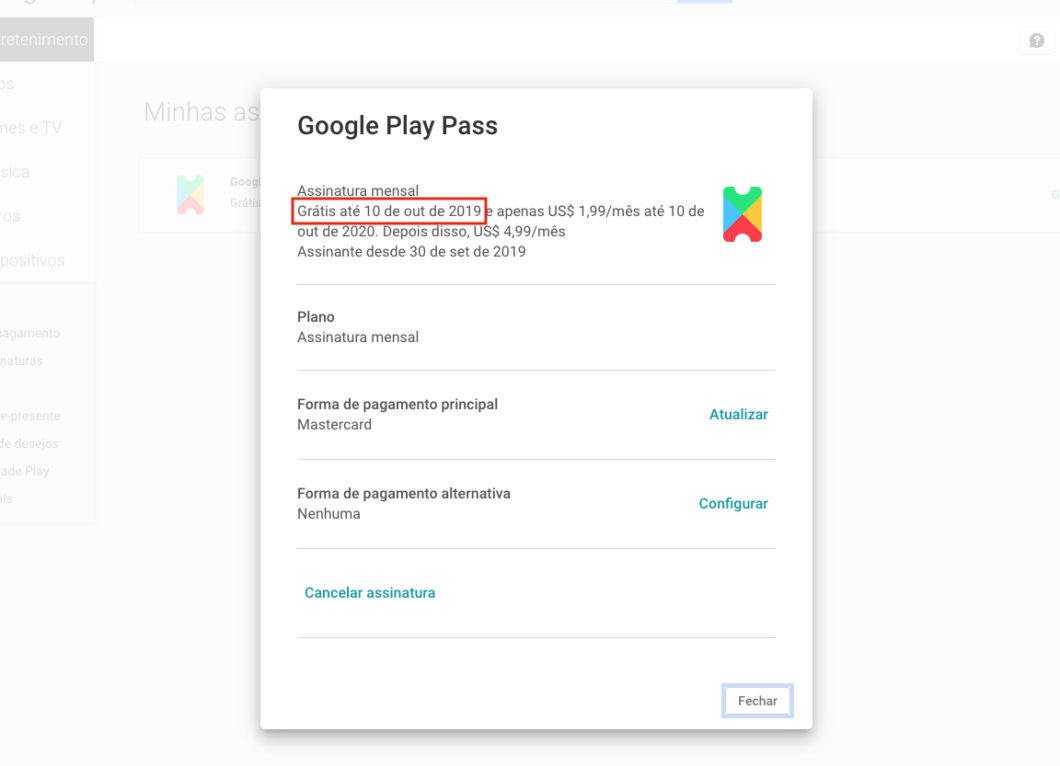 Como cancelar uma assinatura no Google Play Store - Positivo do