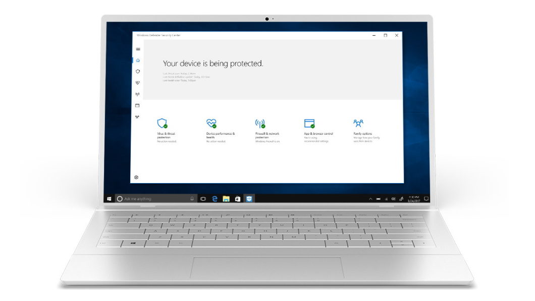 Windows Defender no notebook com Windows 10