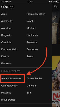 ativar dispositivo telecine play via celular