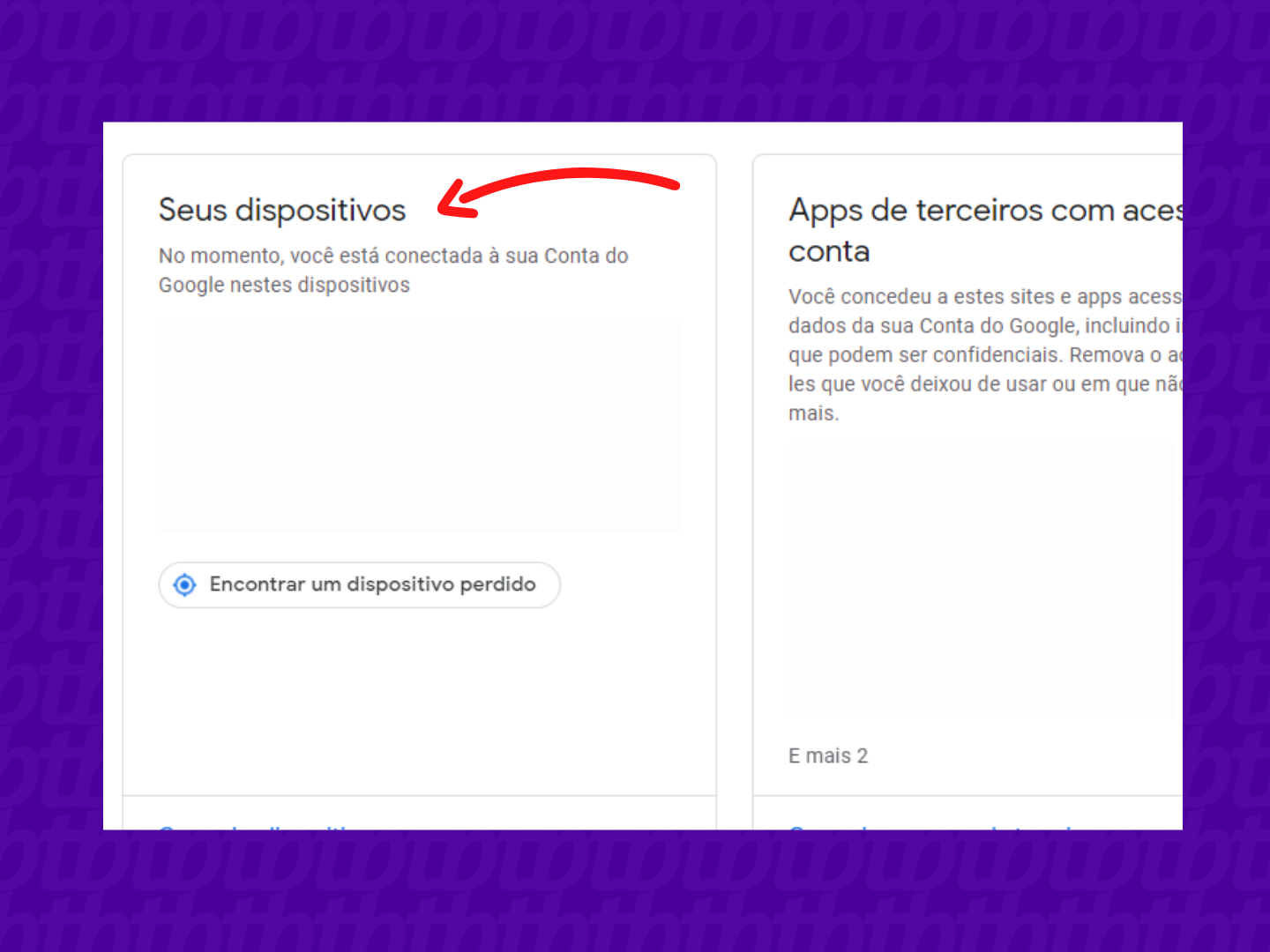 screenshot dispositivos conta google