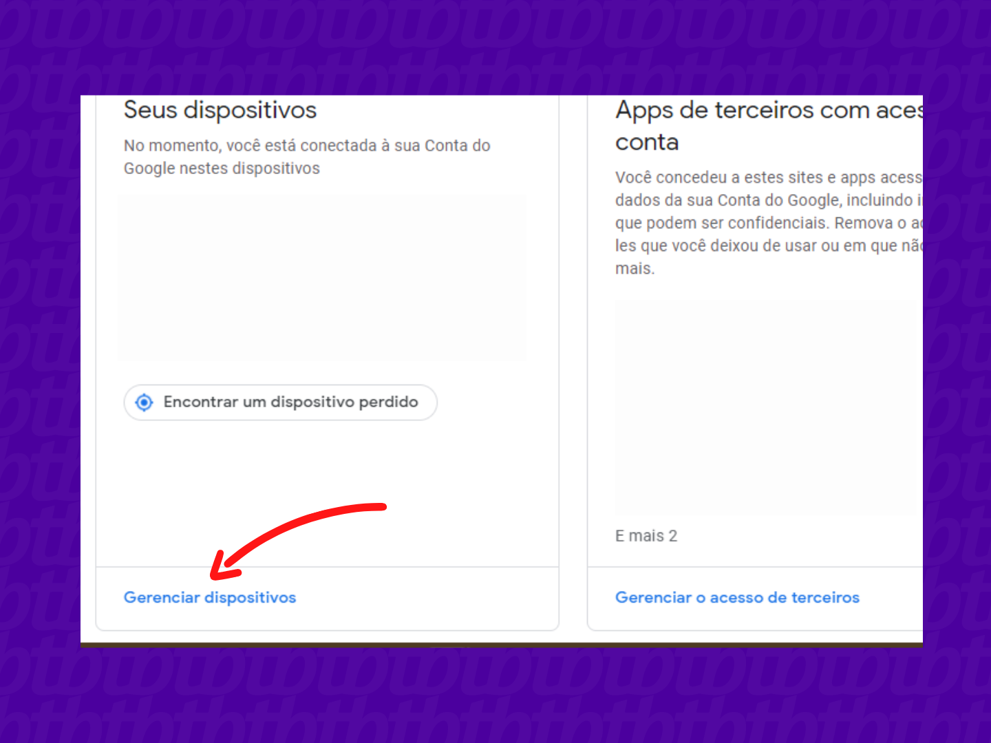 screenshot gerenciar dispositivos conta google