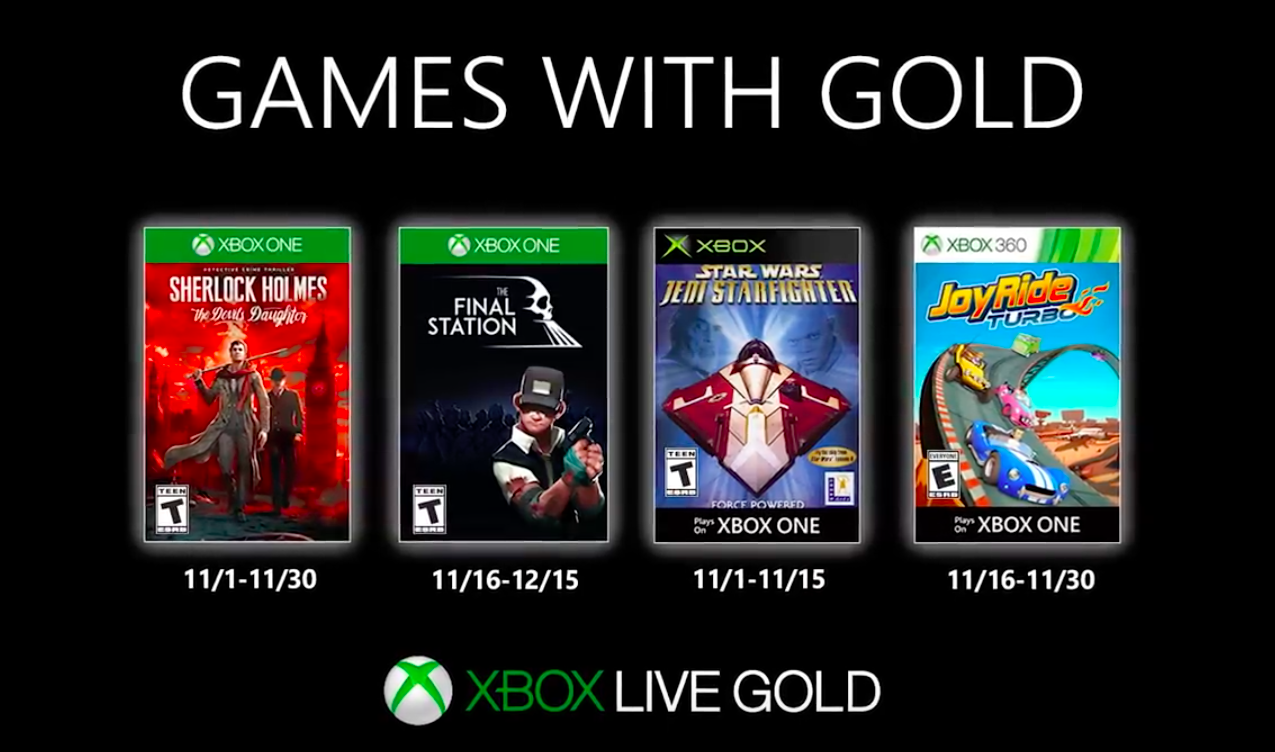 Xbox Live Gold: os jogos grátis para Xbox One e Xbox 360 em novembro