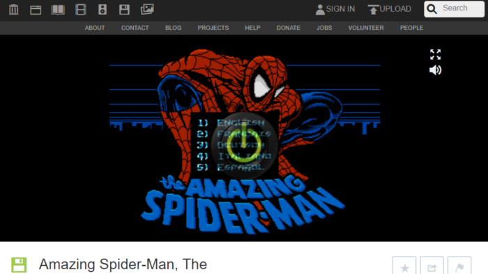 Spider-man no MS-DOS