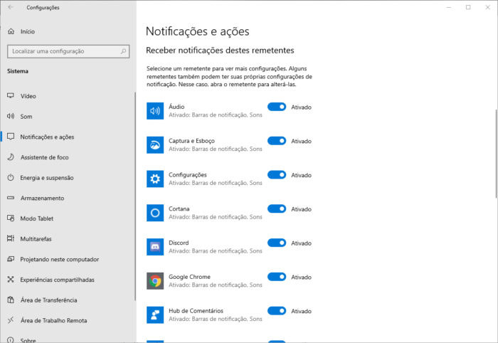 Microsoft / Windows 10 / barra de tarefas