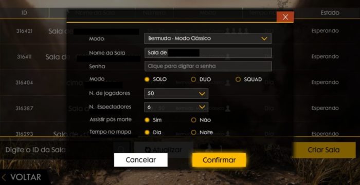 Garena / Free Fire / como criar sala personalizada no free fire