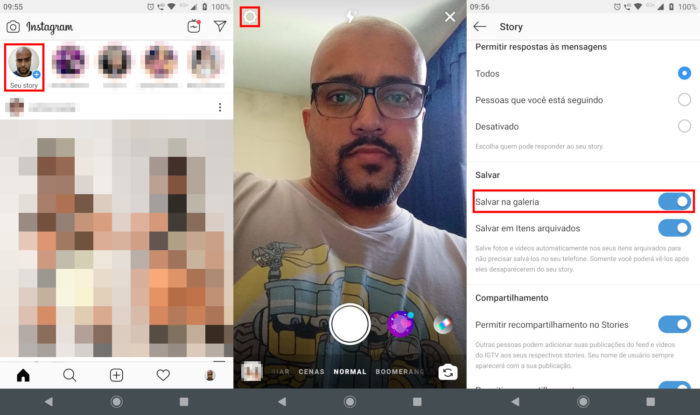 Android / Instagram Stories / como fazer boomerang no status do whatsapp