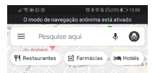 Modo Anonimo no Google Maps