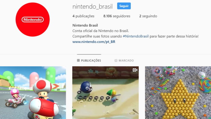 Nintendo Brasil no Instagram