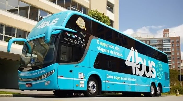 Passeio de ônibus urbano de passageiros versão móvel andróide iOS