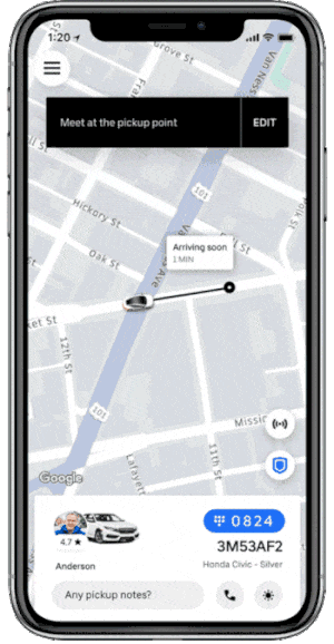 Uber permitirá envio de senha antes de iniciar viagem