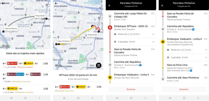 Uber Transit em São Paulo