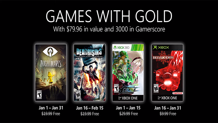 Xbox Games With Gold Live Gold - JANEIRO 2021