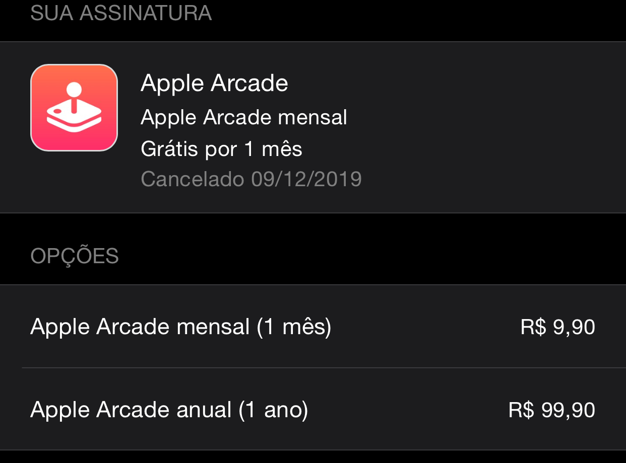Apple Arcade agora tem assinatura anual de R$ 99,90