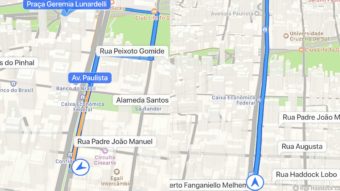 Apple Mapas lança navegação curva a curva no Brasil