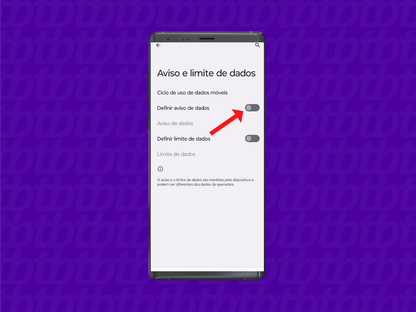 Como tirar o aviso de dados Android - imagem tutorial telefone motorola