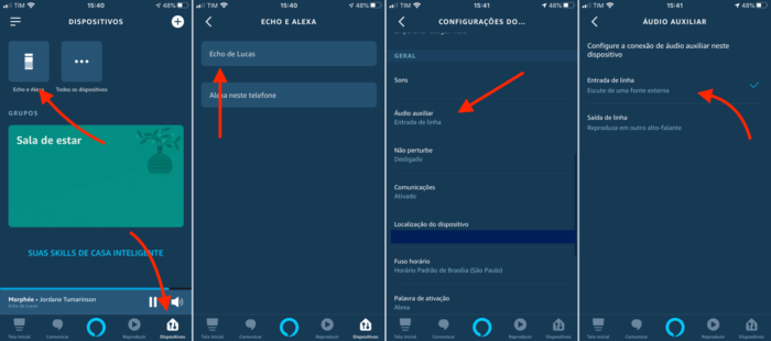 configurar amazon echo para funcionar sem wi-fi com entrada auxiliar