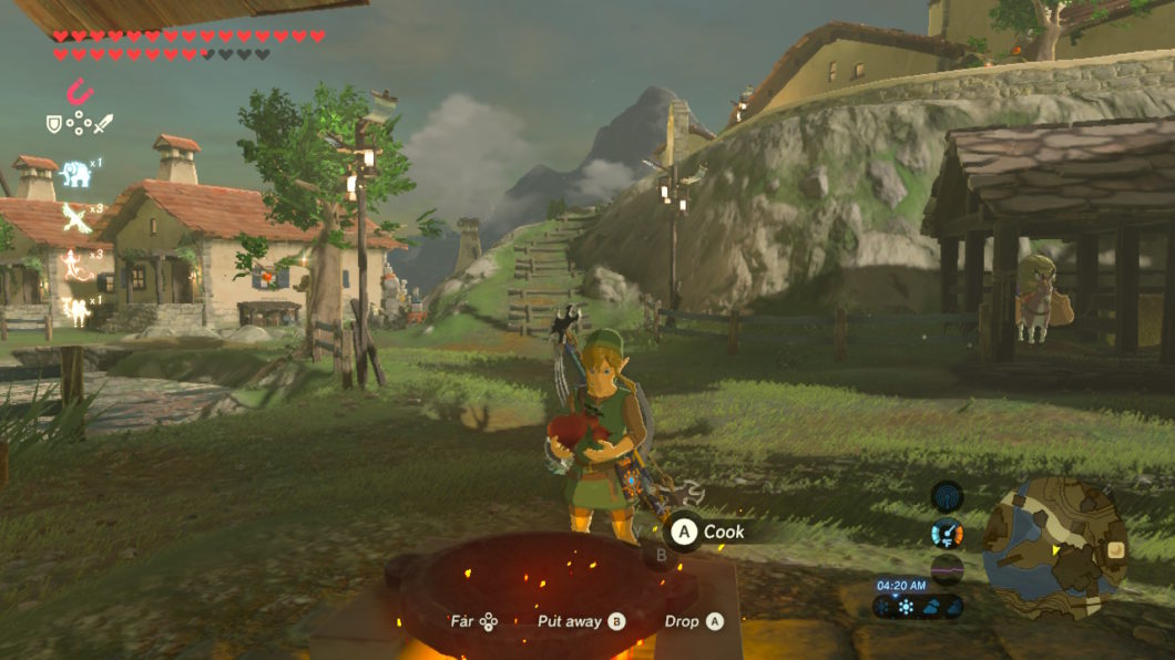 fazer comida em zelda breath of the wild