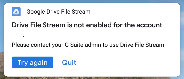 Google Drive teve instabilidade com erro de que File Stream “não está ativado”