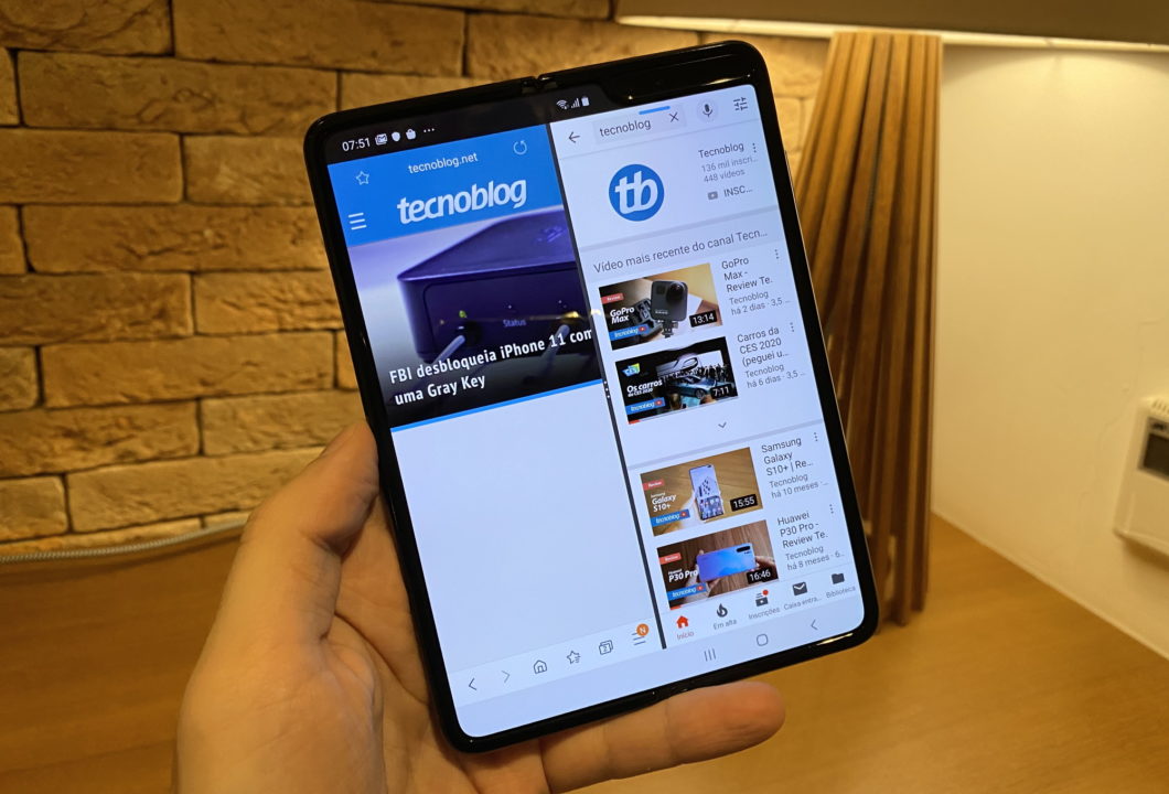 First Galaxy Fold will also be on Android 12 (Image: Paulo Higa/Tecnoblog)