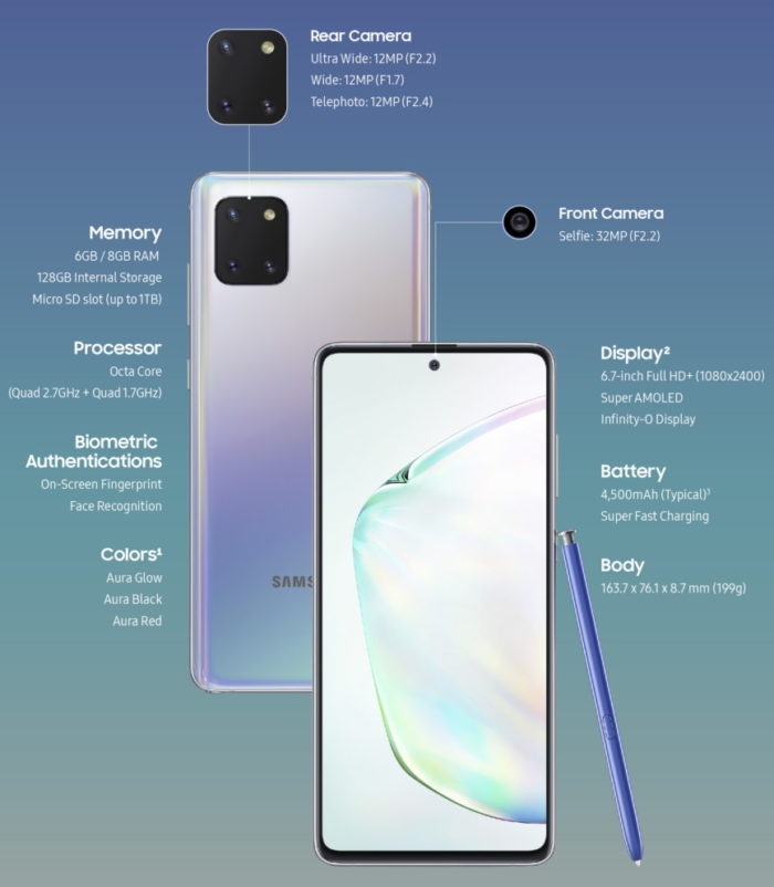 Samsung Galaxy Note 10 Pro surge em imagens vazadas com tela maior