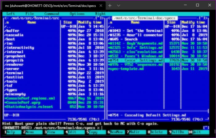 Windows Terminal - interface CRT