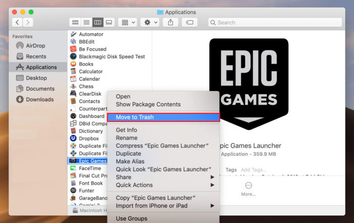 Como desinstalar o Epic Games launcher