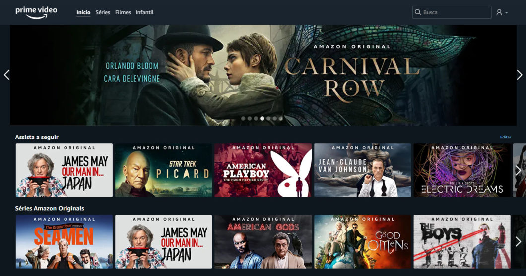 Amazon / Amazon Prime Video / mudar país amazon prime