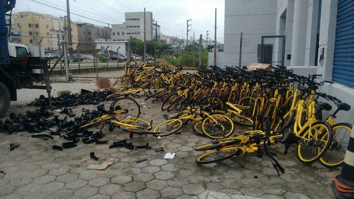 Bicicletas da Yellow estão sendo recicladas em SC, afirma empresa