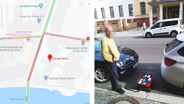 Artista cria engarrafamento falso no Google Maps com 99 celulares