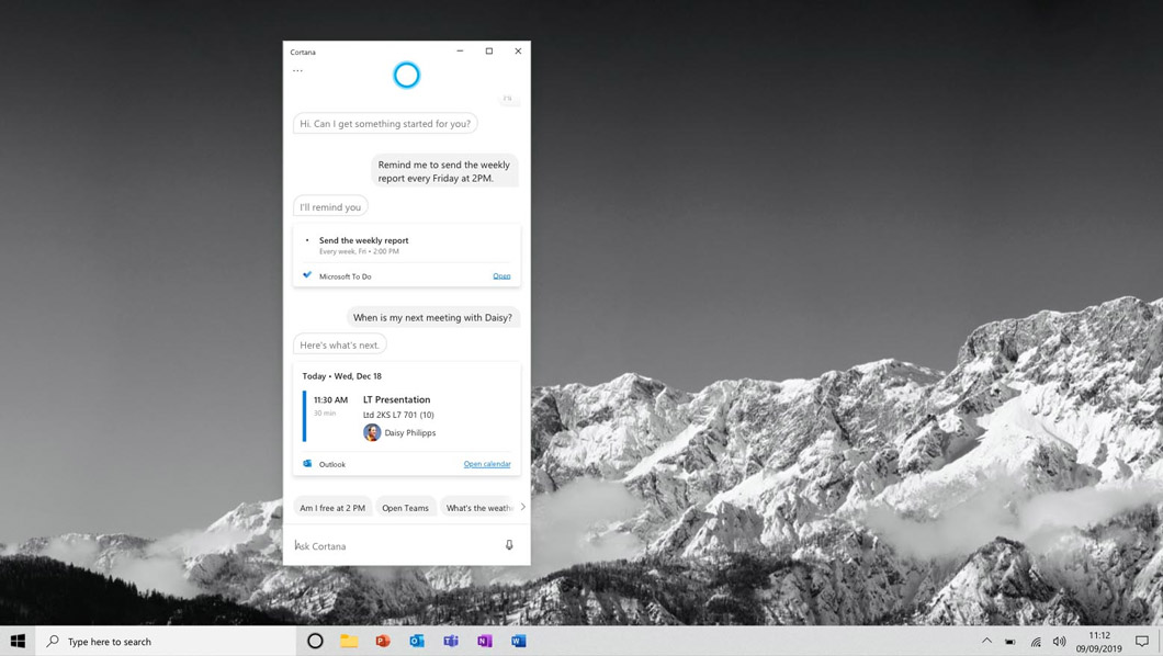Cortana (Imagem: Divulgação/Microsoft)