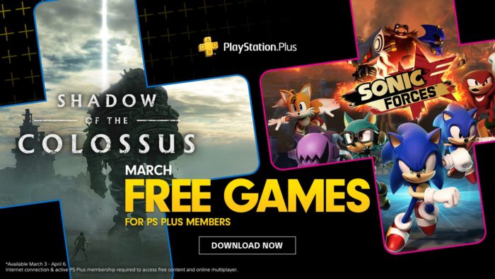 Sonic e Shadow of the Colossus são os jogos da PS Plus em março de 2020