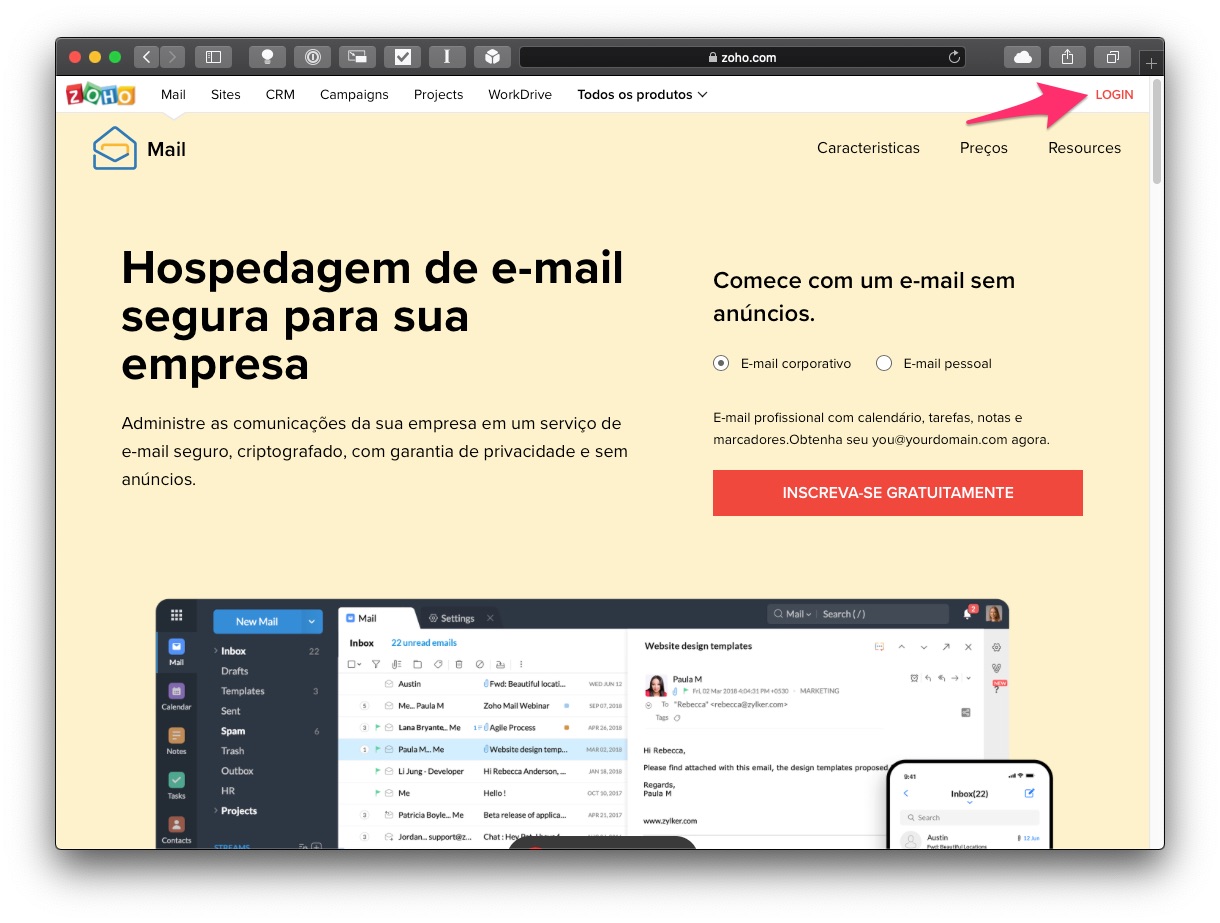 Como criar email