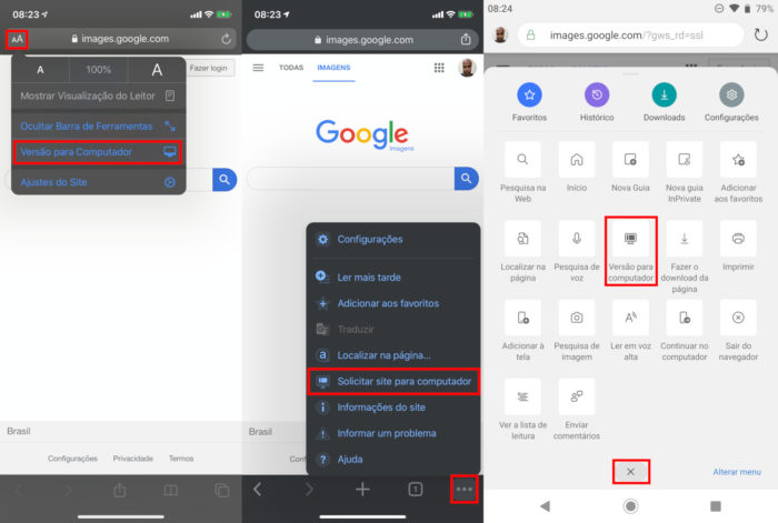 Google Imagens no Safari, Chrome e Edge / Como pesquisar imagem no Google pelo celular