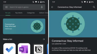 Google lança página com apps sobre coronavírus na Play Store