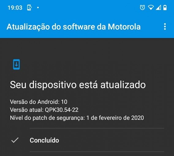 Motorola One com Android 10